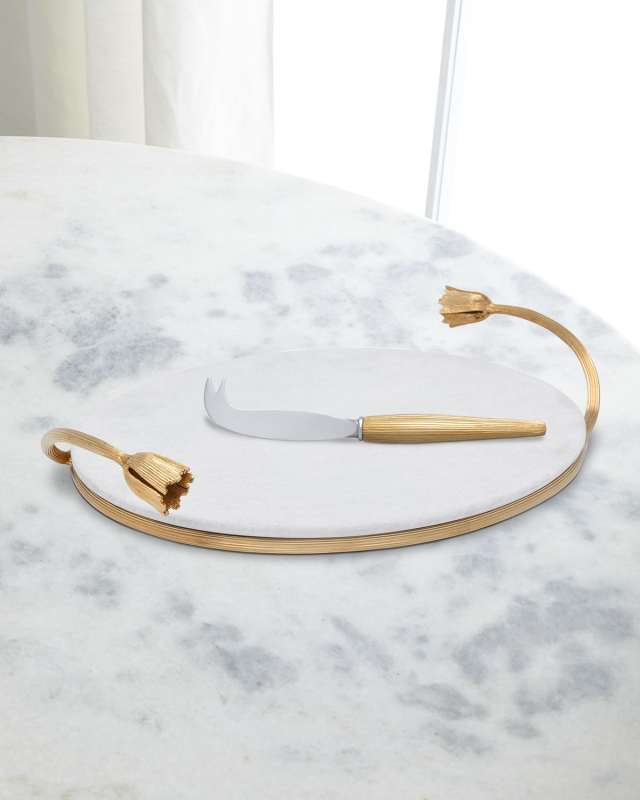 Deco Leaves Cheese Serving Set
